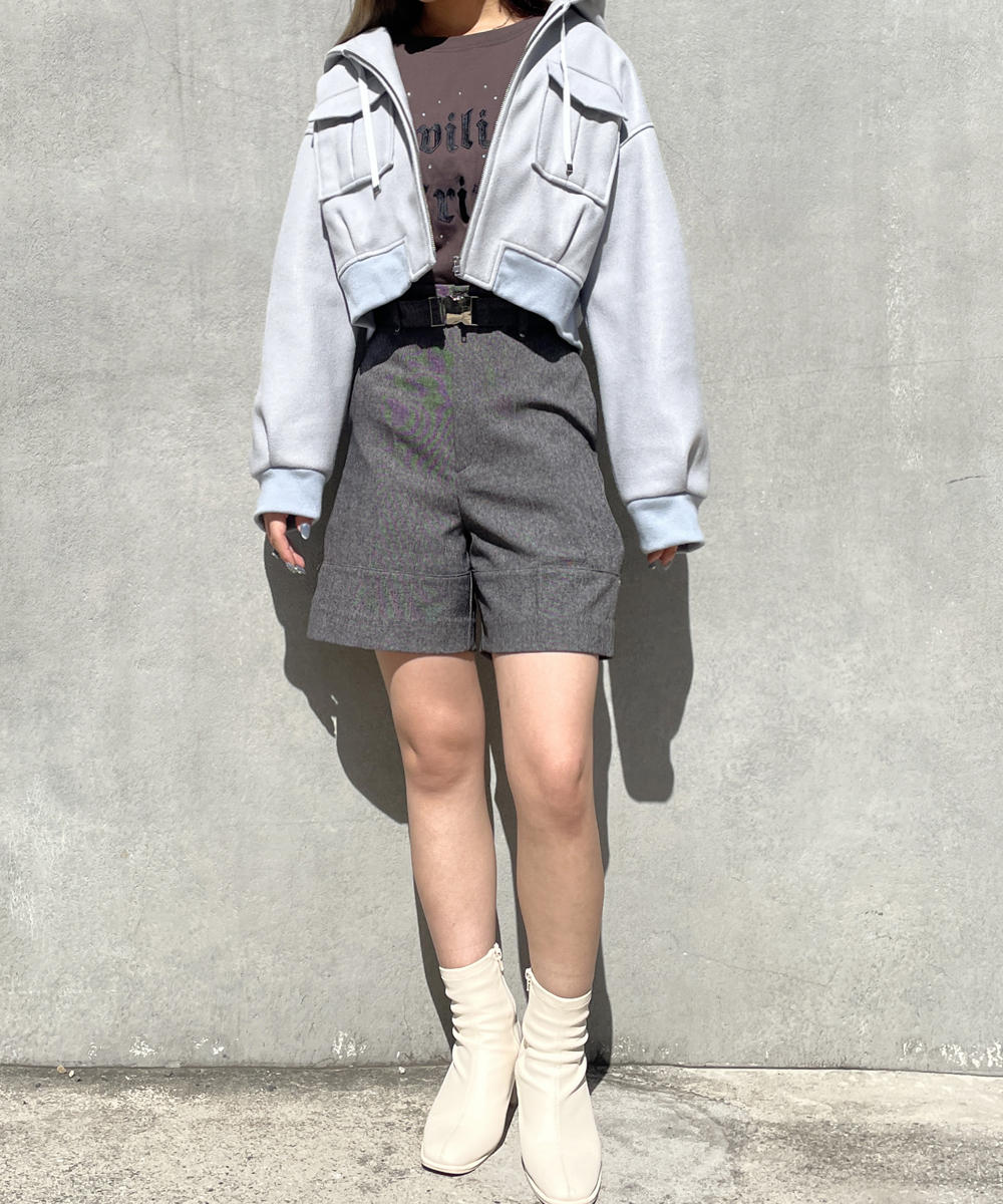 フーデッドショートブルゾン｜【NICOLE CLUB】WEB限定 1BUY15