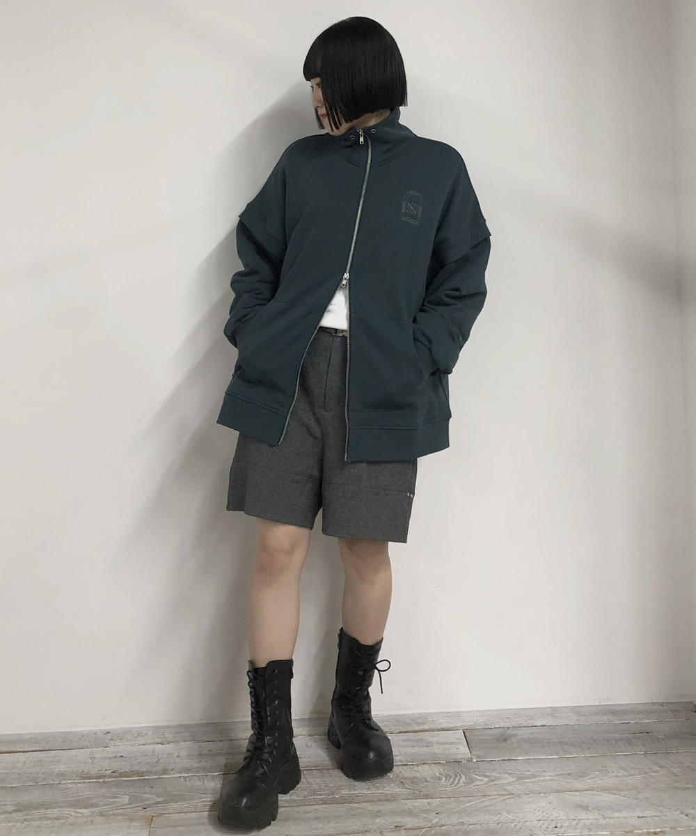 正品 Nice club ジップアップ クルー スウェット シャツ TIME SALE】スタンドカラージップアップスウェット｜スウェット