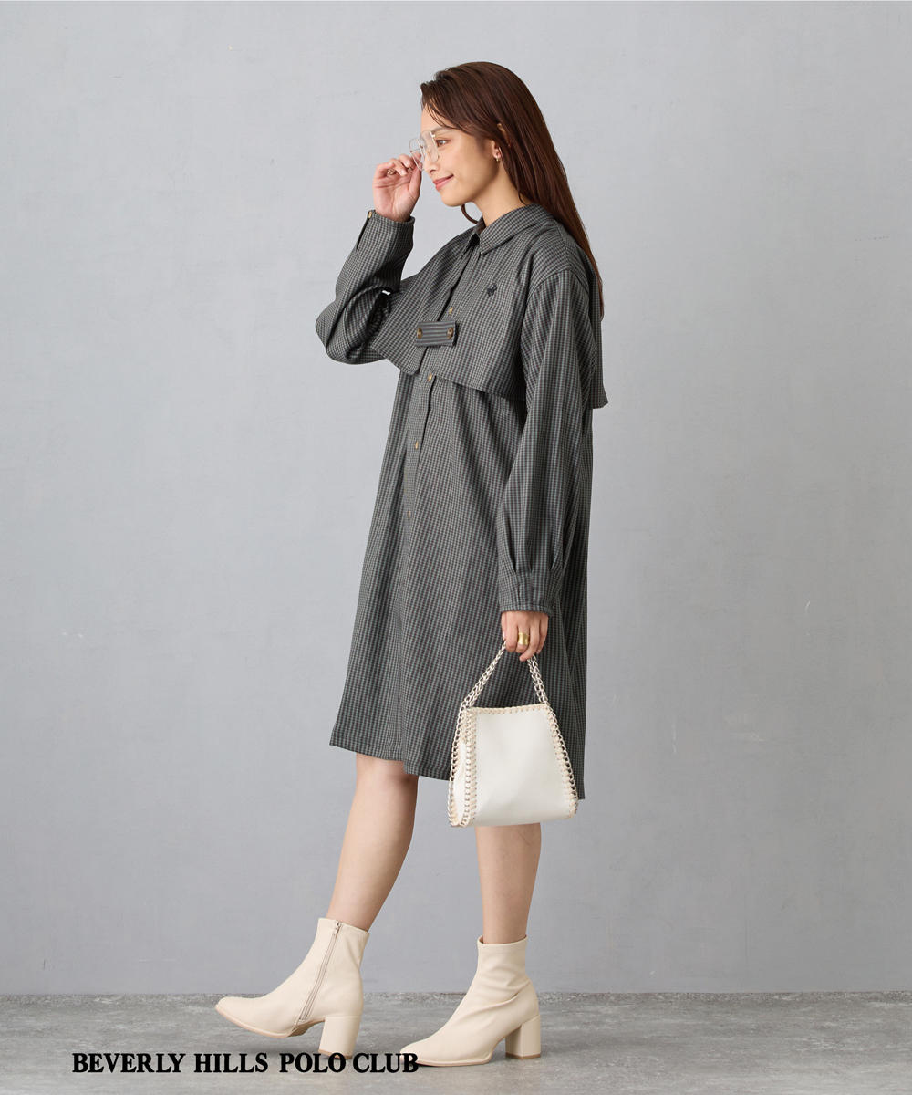 TIME SALE】【BEVERLY HILLS POLO CLUB】プリーツヘムワンピース