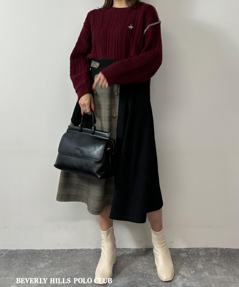 TIME SALE】【BEVERLY HILLS POLO CLUB】ケーブルニットプル