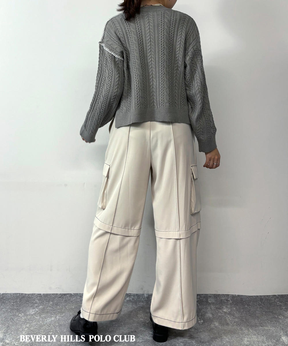 TIME SALE】【BEVERLY HILLS POLO CLUB】ケーブルニットプル