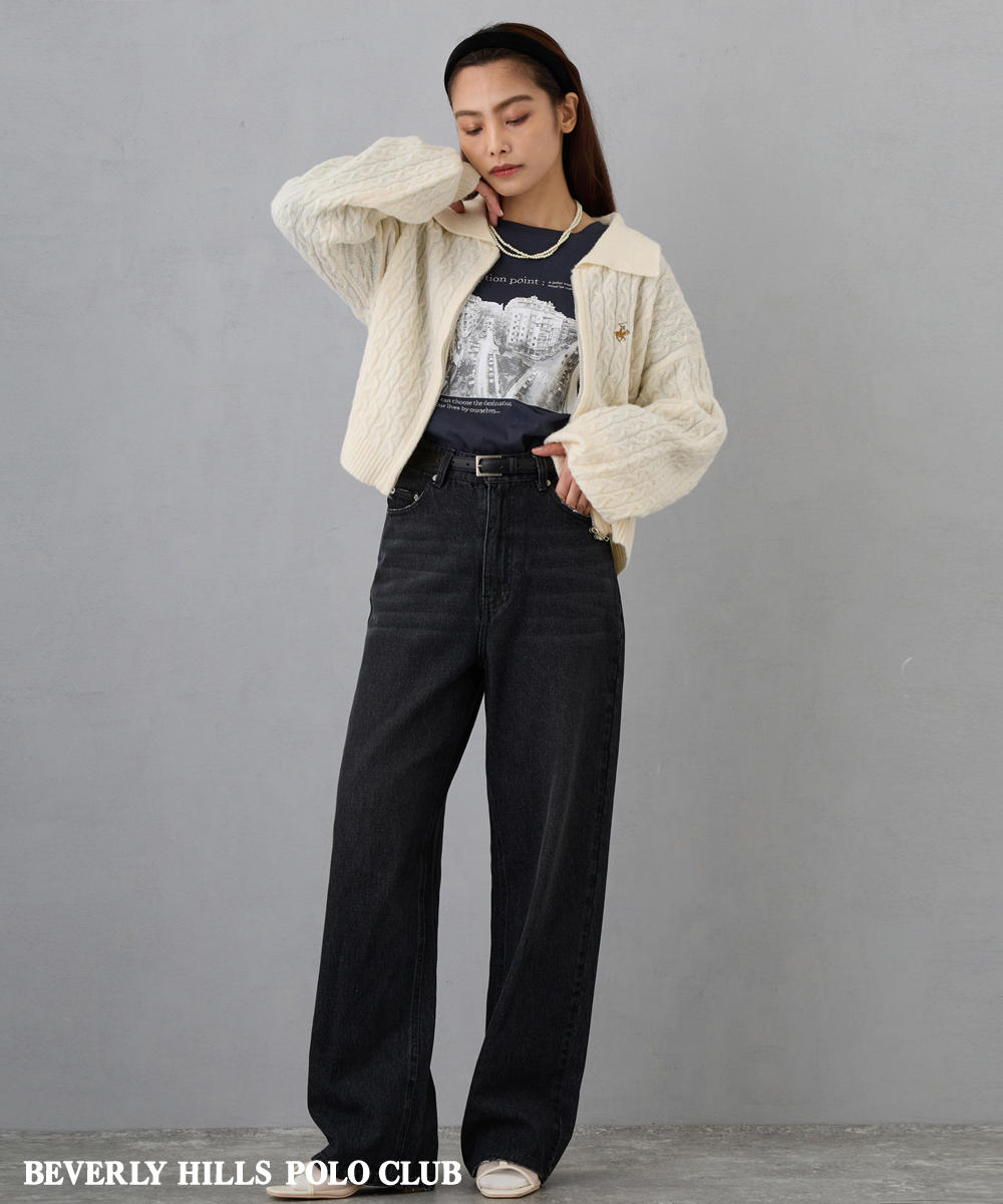TIME SALE】【BEVERLY HILLS POLO CLUB】フルジップカーディガン