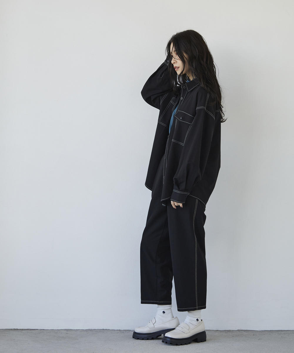 配色ステッチイージーサルエルパンツ|その他パンツ|NICOLE 配色ステッチイージーサルエルパンツ|その他パンツ|NICOLE