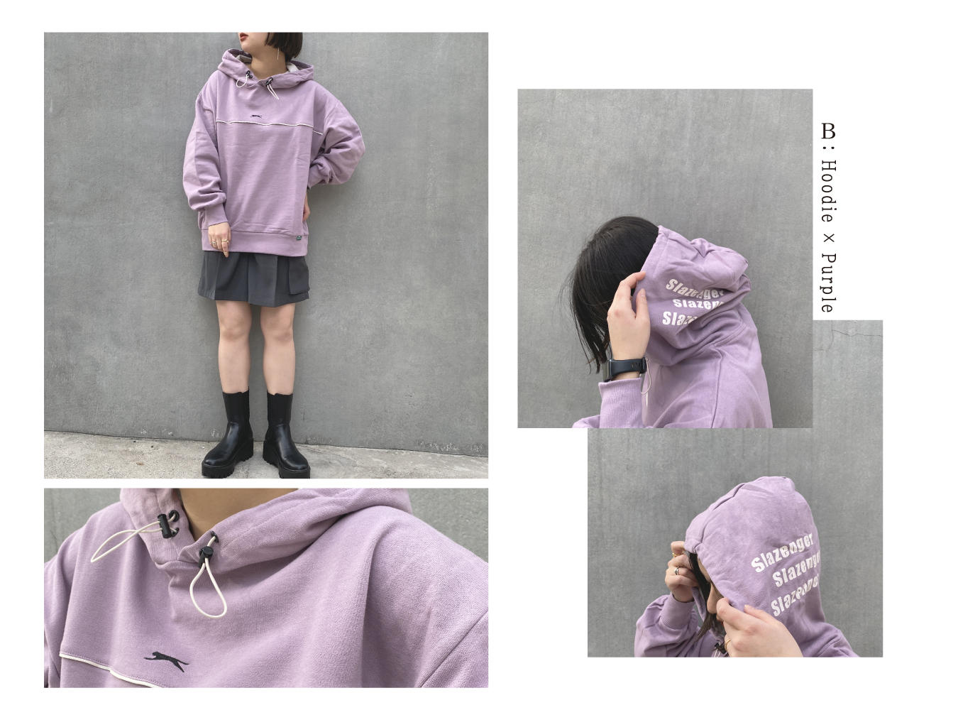 Balant pigment slogan online buckle hoodie